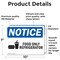 Signmission Food Only Refrigerator Sign With Symbol, 10 in W x Rectangle, Vinyl Decal OS-2PACK-NS-D-710-L-12824 - alternate 3